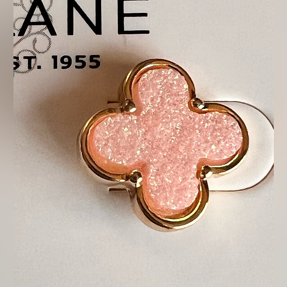 Stardust Earrings- Pink Blush Druzy Studs by Park Lane - Picture 4 of 6